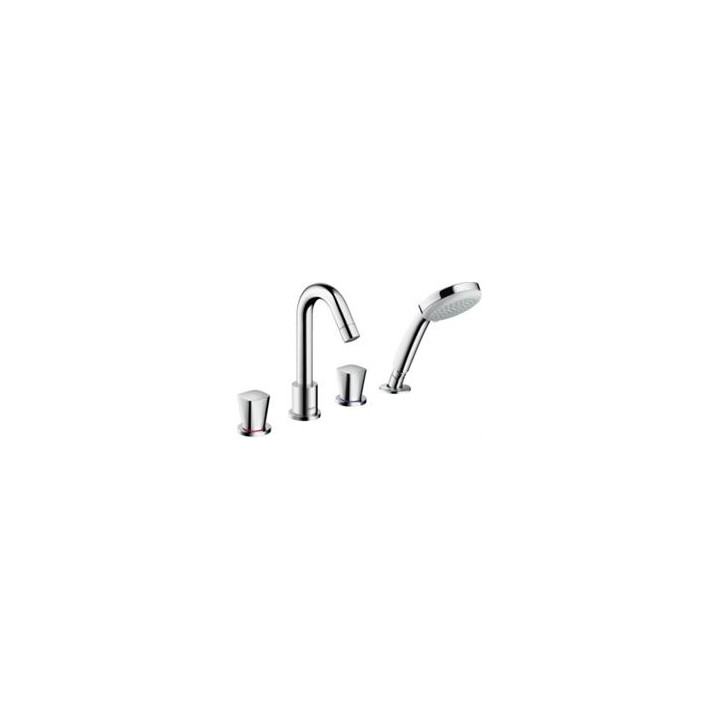 Bateria wannowa Hangrohe Logis 4-otworowa na brzeg wanny, element zewnętrzny- sanitbuy.pl