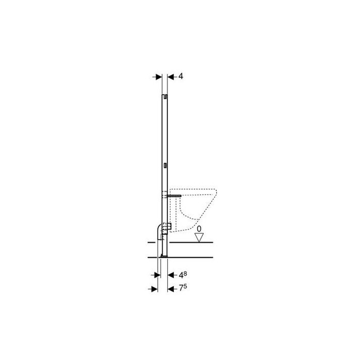 System podtynkowy Geberit DuofixBasic H112 do bidetu- sanitbuy.pl