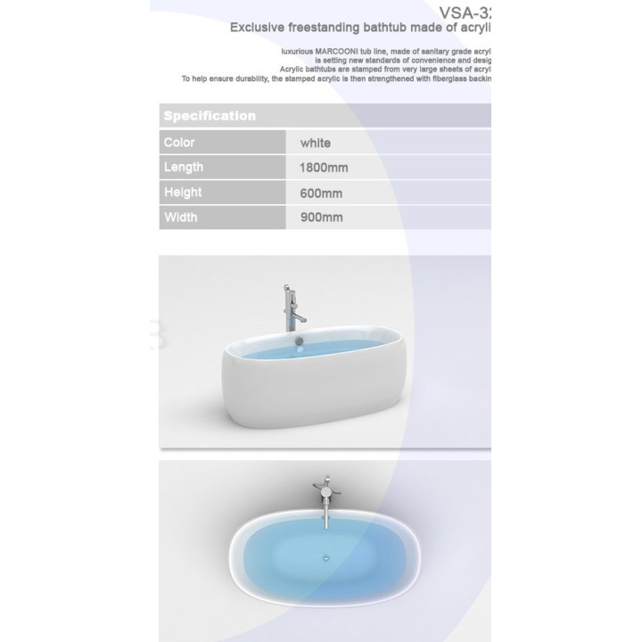 Wanna do zabudowy MARCOONI VBS-21 170x85 cm- sanitbuy.pl