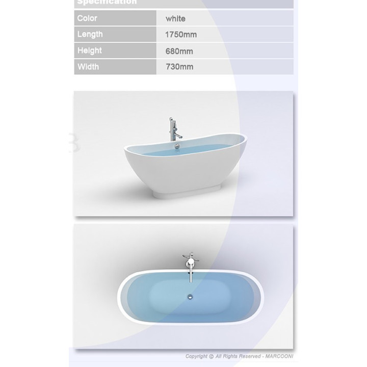 Wanna do zabudowy MARCOONI VBS-21 170x85 cm- sanitbuy.pl