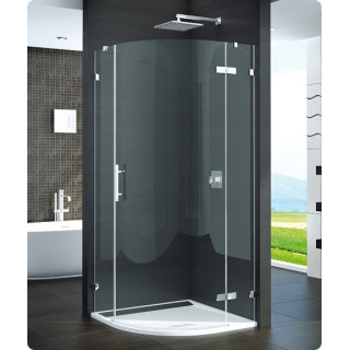 Sprchový kout Ronal Pur P3P čtvrtkruhový, dveře Jednodílné levé 100 cm- sanitbuy.pl