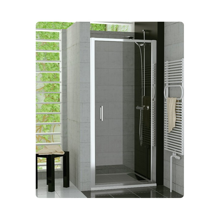 čtvercový sprchový kout 90 cm z posuvnými drzwiami Ronal Pur Light S, lesklá - sanitbuy.pl