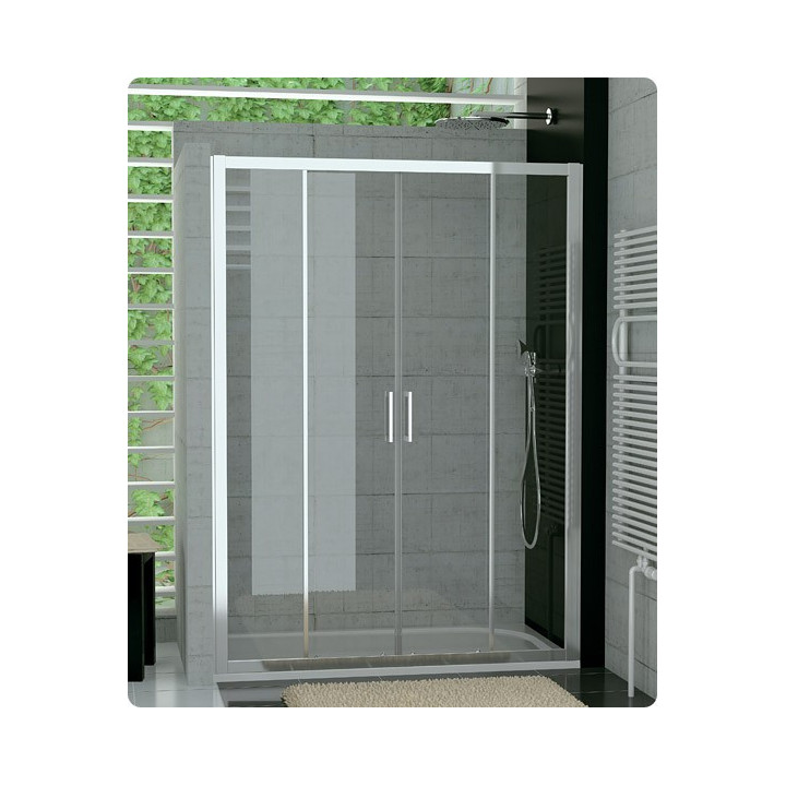 čtvercový sprchový kout 90 cm z posuvnými drzwiami Ronal Pur Light S, lesklá - sanitbuy.pl