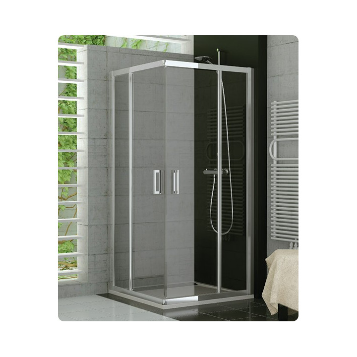 čtvercový sprchový kout 90 cm z posuvnými drzwiami Ronal Pur Light S, lesklá - sanitbuy.pl