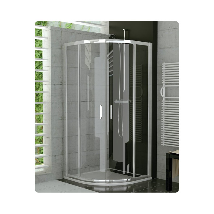 čtvercový sprchový kout 90 cm z posuvnými drzwiami Ronal Pur Light S, lesklá - sanitbuy.pl