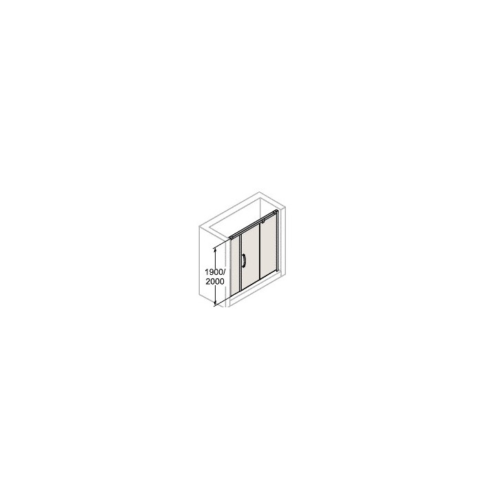 Dveře posuvné Huppe Aura Elegance , 900 x 900 mm, čiré sklo stříbrná mat , - sanitbuy.pl