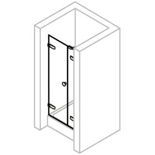Dveře posuvné Huppe Aura Elegance , 900 x 900 mm, čiré sklo stříbrná mat , - sanitbuy.pl