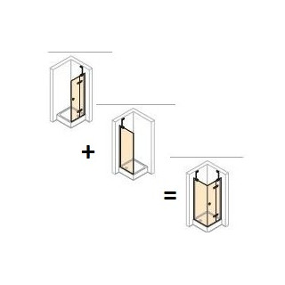 Dveře posuvné Huppe Aura Elegance , 900 x 900 mm, čiré sklo stříbrná mat , - sanitbuy.pl