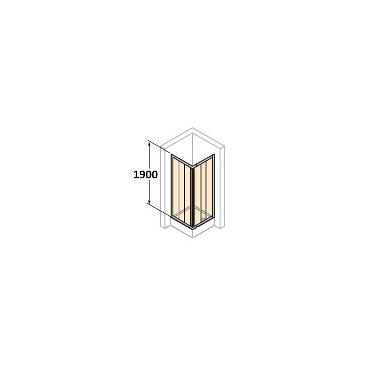 Dveře posuvné Huppe Aura Elegance , 900 x 900 mm, čiré sklo stříbrná mat , - sanitbuy.pl