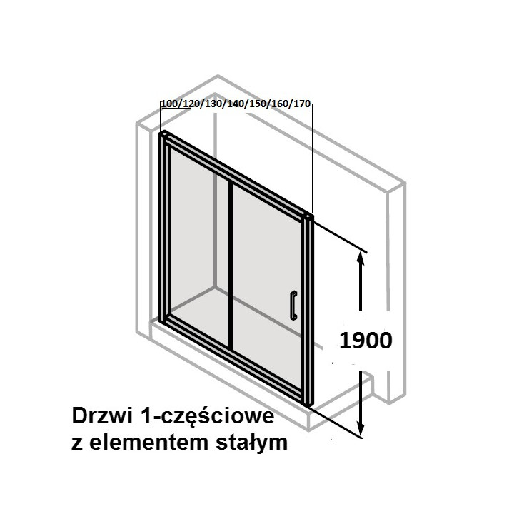 Dveře posuvné Huppe Aura Elegance , 900 x 900 mm, čiré sklo stříbrná mat , - sanitbuy.pl