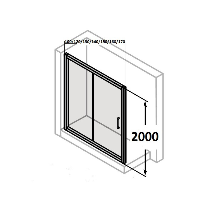 Dveře posuvné Huppe Aura Elegance , 900 x 900 mm, čiré sklo stříbrná mat , - sanitbuy.pl