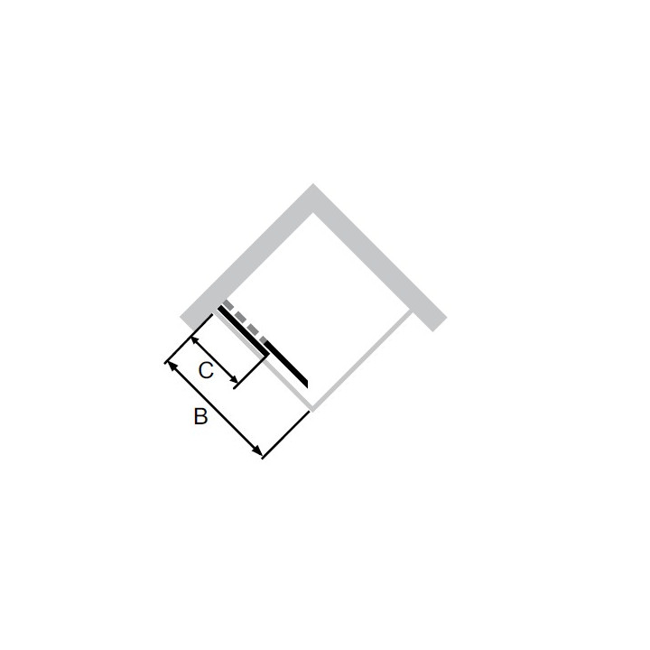Dveře posuvné Huppe Aura Elegance , 900 x 900 mm, čiré sklo stříbrná mat , - sanitbuy.pl