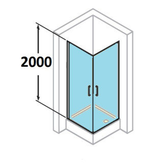 Dveře posuvné Huppe Aura Elegance , 900 x 900 mm, čiré sklo stříbrná mat , - sanitbuy.pl