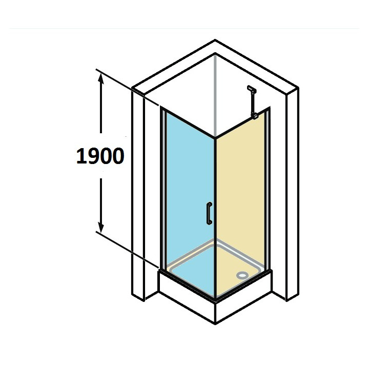 Dveře posuvné Huppe Aura Elegance , 900 x 900 mm, čiré sklo stříbrná mat , - sanitbuy.pl
