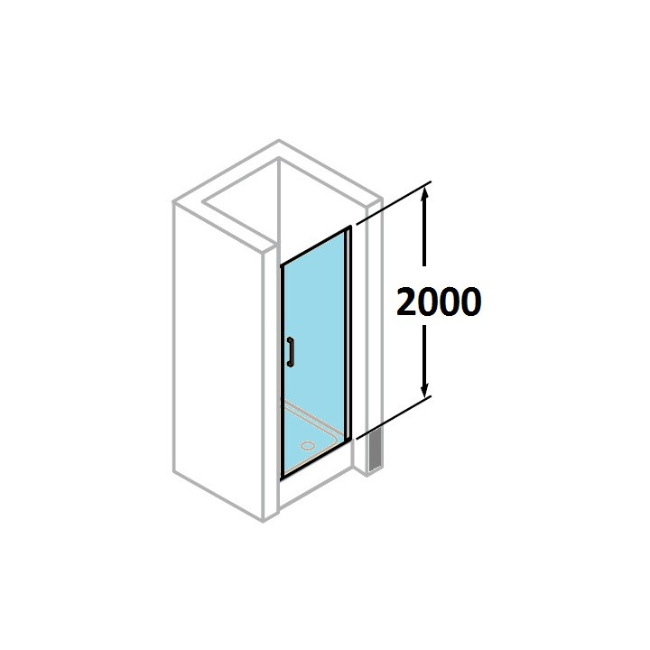 Dveře posuvné Huppe Aura Elegance , 900 x 900 mm, čiré sklo stříbrná mat , - sanitbuy.pl
