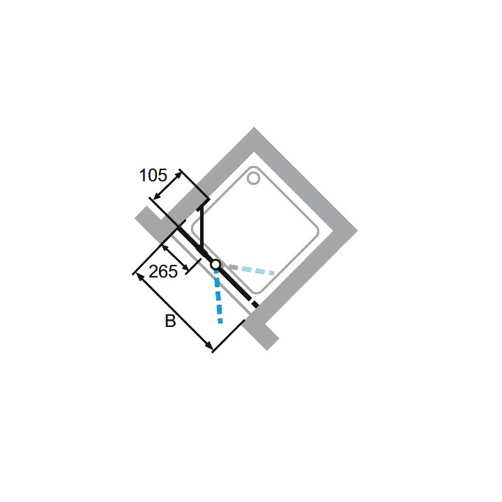 Dveře posuvné Huppe Aura Elegance , 900 x 900 mm, čiré sklo stříbrná mat , - sanitbuy.pl