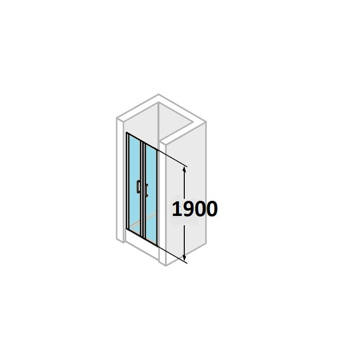 Dveře posuvné Huppe Aura Elegance , 900 x 900 mm, čiré sklo stříbrná mat , - sanitbuy.pl