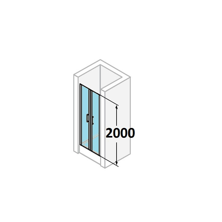 Dveře posuvné Huppe Aura Elegance , 900 x 900 mm, čiré sklo stříbrná mat , - sanitbuy.pl