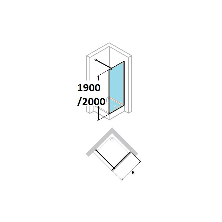 Dveře sprchové Huppe Design 501 - skládací, szer. 800 mm- sanitbuy.pl