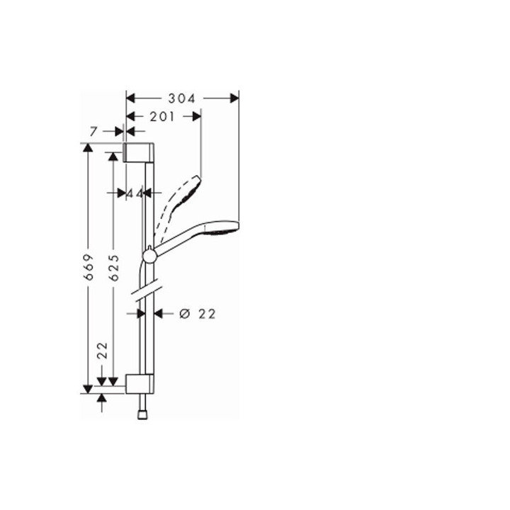 Souprava Hansgrohe Ecostat Select 120 Combi 0.65 m- sanitbuy.pl
