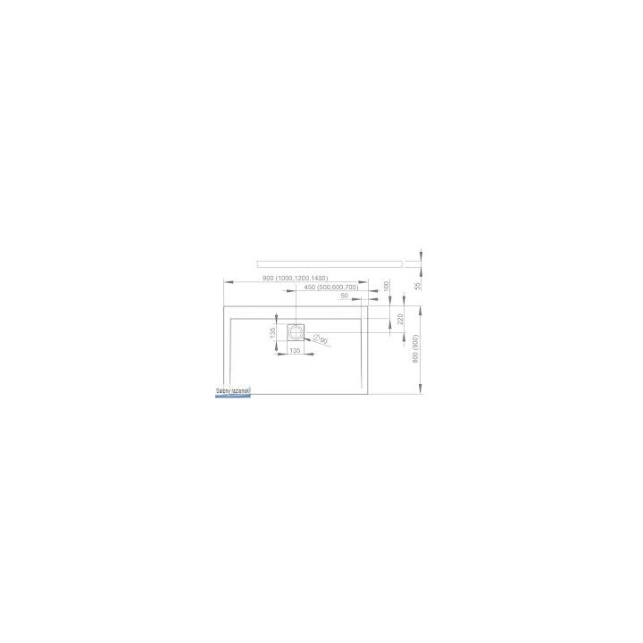 Brodzik Dolphi Radaway Argos D 100x80 cm- sanitbuy.pl