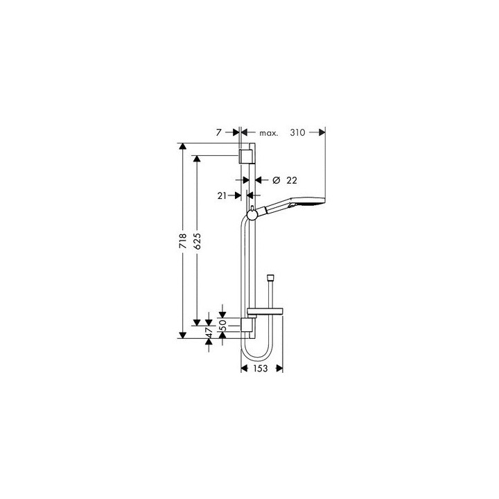 Sprchový set  Hansgrohe Raindance Select S 120 3jet / Unica Puro 0,65m- sanitbuy.pl