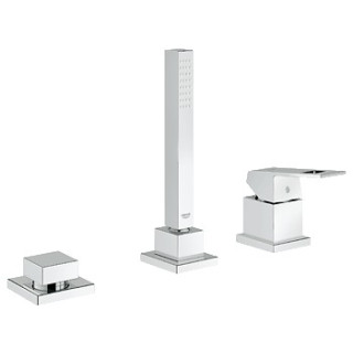 Kombinacja wannowa GROHE Eurocube stojąca, wys. 252 mm, chrom, 3-otworowa, bez wylewki- sanitbuy.pl