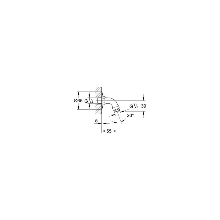 Ramię prysznica Grohe Atrio Rainshower® ścienne, dł. 422 mm, chrom- sanitbuy.pl