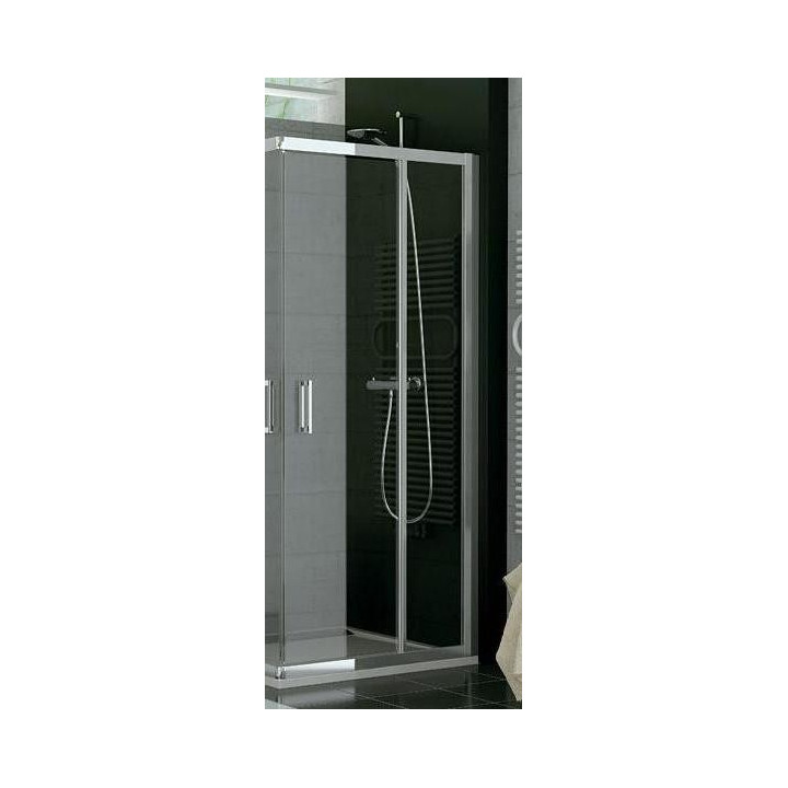 Kabina, drzwi rozsuwane SanSwiss TOP-LINE TOP lewe, szer. 700 mm, wys. 1900 mm, srebrny mat, przezroczyste - sanitbuy.pl
