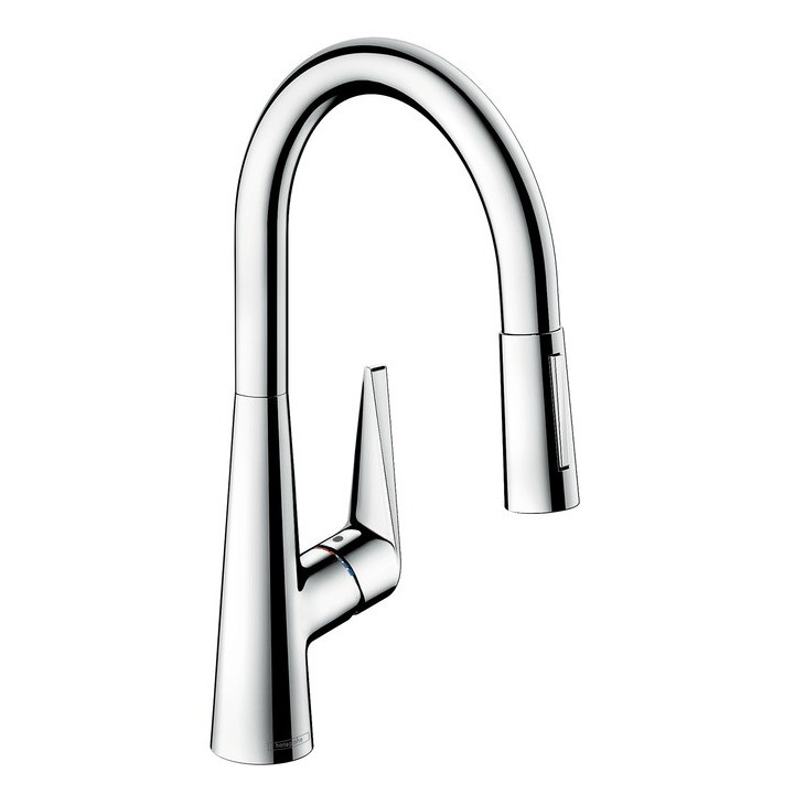 Bateria kuchenna 1-uchwytowa Hansgrohe Talis S 200 wys. 400 mm, chrom, wyciągana wylewka- sanitbuy.pl