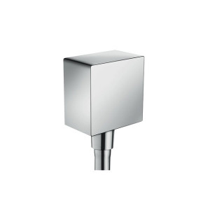 Przyłącze węża z uchwytem Hansgrohe FixFit Porter Square dł. 78 mm, chrom- sanitbuy.pl