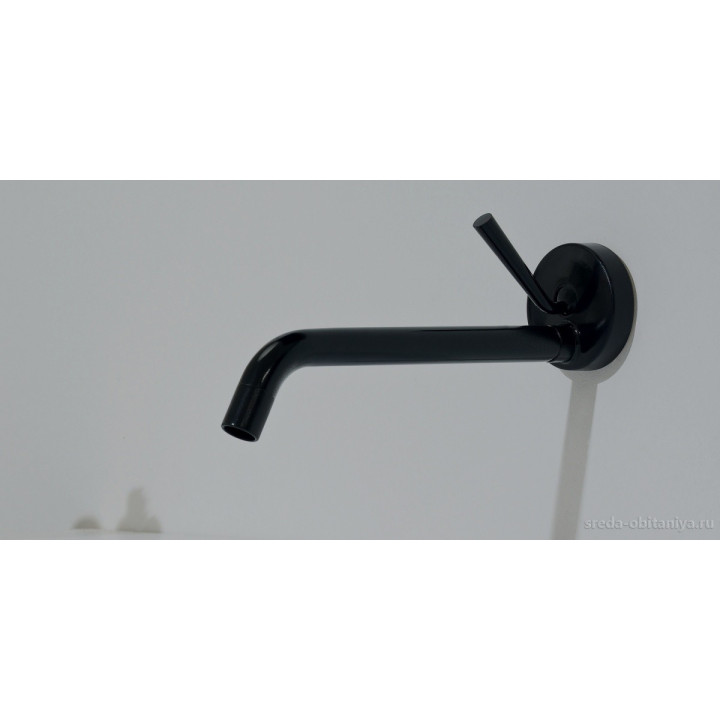 Bateria umywalkowa Zucchetti Isystick ścienna, dł. 166 mm, czarny, podtynkowa, el. zewnętrzny- sanitbuy.pl
