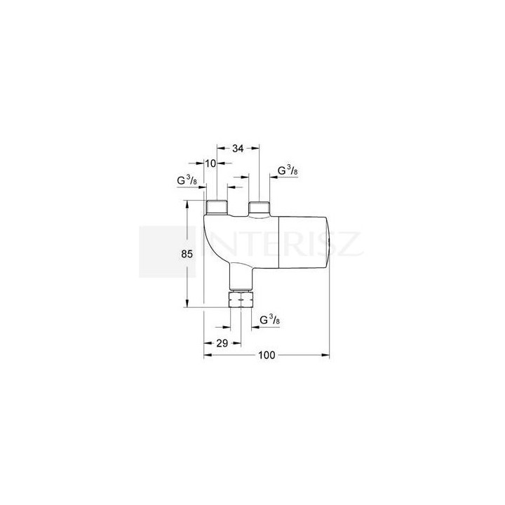 Grohe Grohtherm Micro Termiczna ochrona przed poparzeniem termostat podumywalkowy chrom- sanitbuy.pl