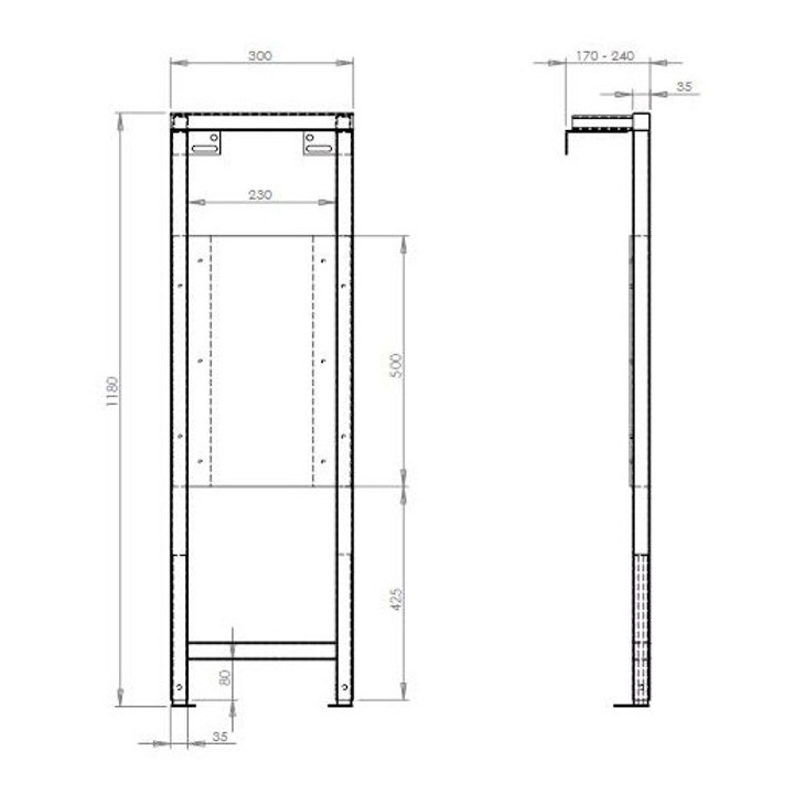 Modul podomítkový Roca pro umyvadlo, zástěna lekka- sanitbuy.pl