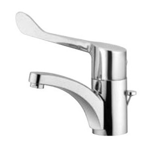 Umyvadlová baterie Kludi Medi Care stojící, chrom, dł. 150 mm, specjalistyczna- sanitbuy.pl