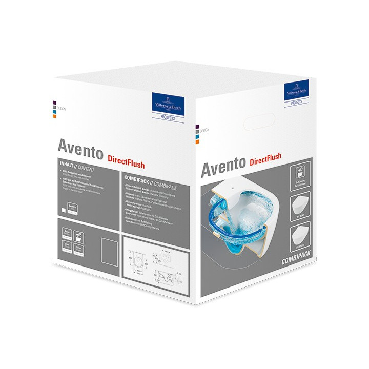 Combi Pack WC Villeroy & Boch Avento bílá Alpin CeramicPlus- sanitbuy.pl