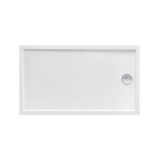 Čtvercová sprchová vanička, akrylátový Roca Malaga Square Flat 90 x 90 x 4 cm, bílá - sanitbuy.pl