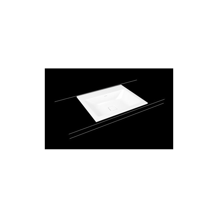 Umyvadlo nástěnná Kaldewei Centro 60 x 50 x 12 cm, bílá, otvor na baterii, bez přepadu, powierzchnia uszlachetniona- sanitbuy.pl