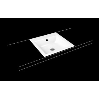 Umyvadlo nástěnná Kaldewei Cono 60 x 50 x 12 cm, bílá, otvor na baterii, bez přepadu, powierzchnia uszlachetniona- sanitbuy.pl