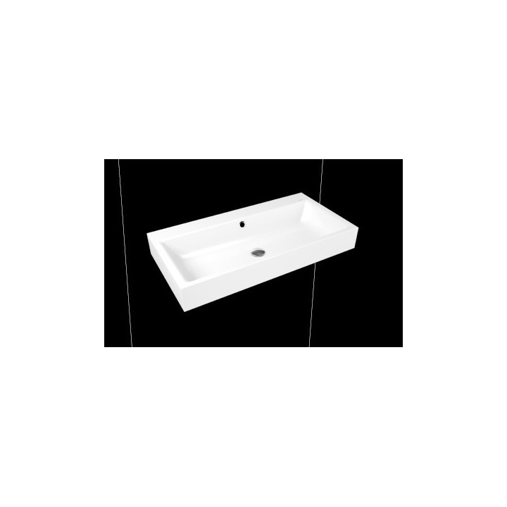 Umyvadlo nástěnná Kaldewei Puro 60 x 46 x 12 cm, bílá, otvor na baterii, z přepadem, powierzchnia uszlachetniona- sanitbuy.pl