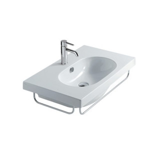 Umyvadlo na postavení na desku, obdélníková Galassia SmartB bílá, 65 x 38 cm, bez otvoru i półki na baterię- sanitbuy.pl