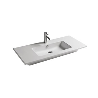 Umyvadlo závěsné/na desku Galassia Eden bílá, 121 x 46 x 12 cm, přepad i otvor na baterii- sanitbuy.pl