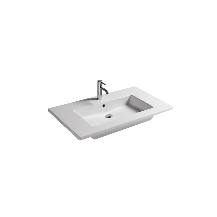 Umyvadlo závěsné/na desku Galassia Eden bílá, 101 x 46 x 12 cm, přepad i otvor na baterii- sanitbuy.pl