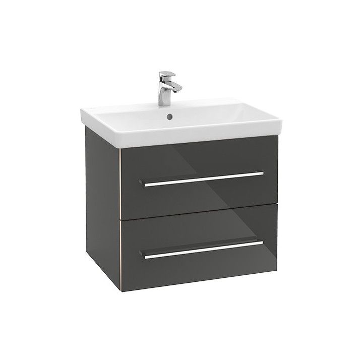 Skříňka pod umyvadlo Villeroy & Boch Avento kryształowy šedá, 61,8 x 52 x 44,7 cm, 2 szuflady- sanitbuy.pl