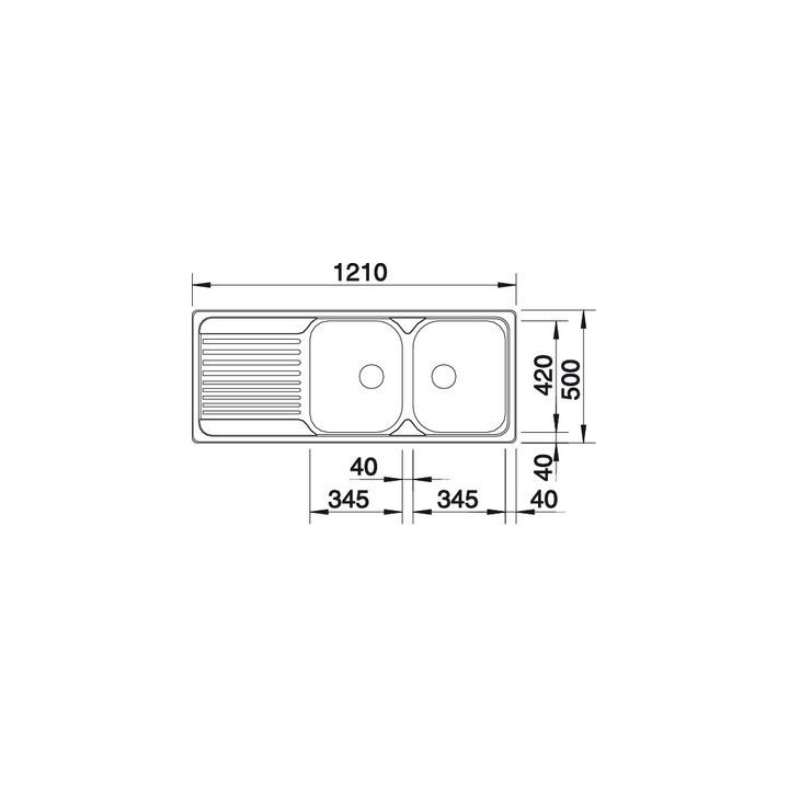 Zlewozmywak Pro zástavbu 121x50 cm Blanco TIPO 8 S- sanitbuy.pl