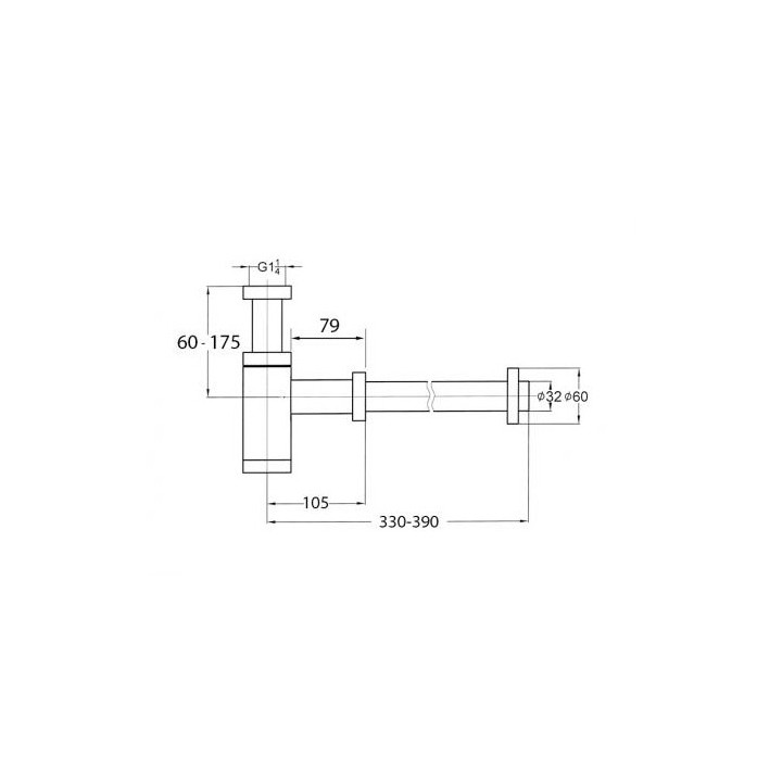 Sifon Steinberg 120, chrom- sanitbuy.pl