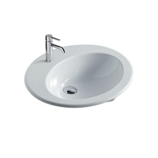 Umyvadlo na postavení na desku Galassia Macchia bílá, 73 x 38,5 x 14 cm, bez otvoru pro baterii i przelewu- sanitbuy.pl