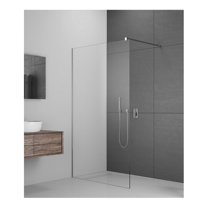 Stěna Walk-In Radaway Modo New II 130, 128.5-129.5x200cm, chrom, sklo čiré- sanitbuy.pl