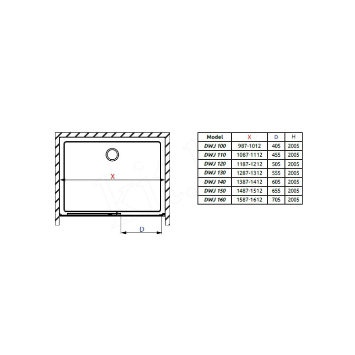 Dveře wnękowe 100cm x 200.5cm levé sklo čiré chrom Radaway Idea DWJ- sanitbuy.pl