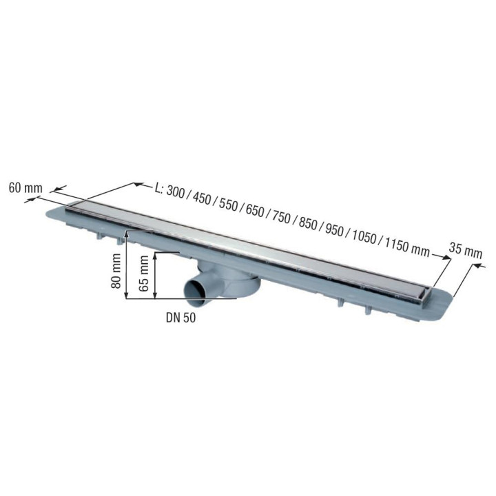 Lineární odtok 650mm System 125 Kessel LINEARIS Compact- sanitbuy.pl